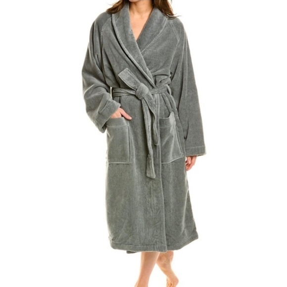 Frette Other - CYBER MONDAY! Frette Velour Shawl Collar Robe In Grey Size Large